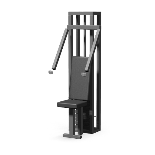 A flat machine chest press — the kind of machine Xtrack attaches to